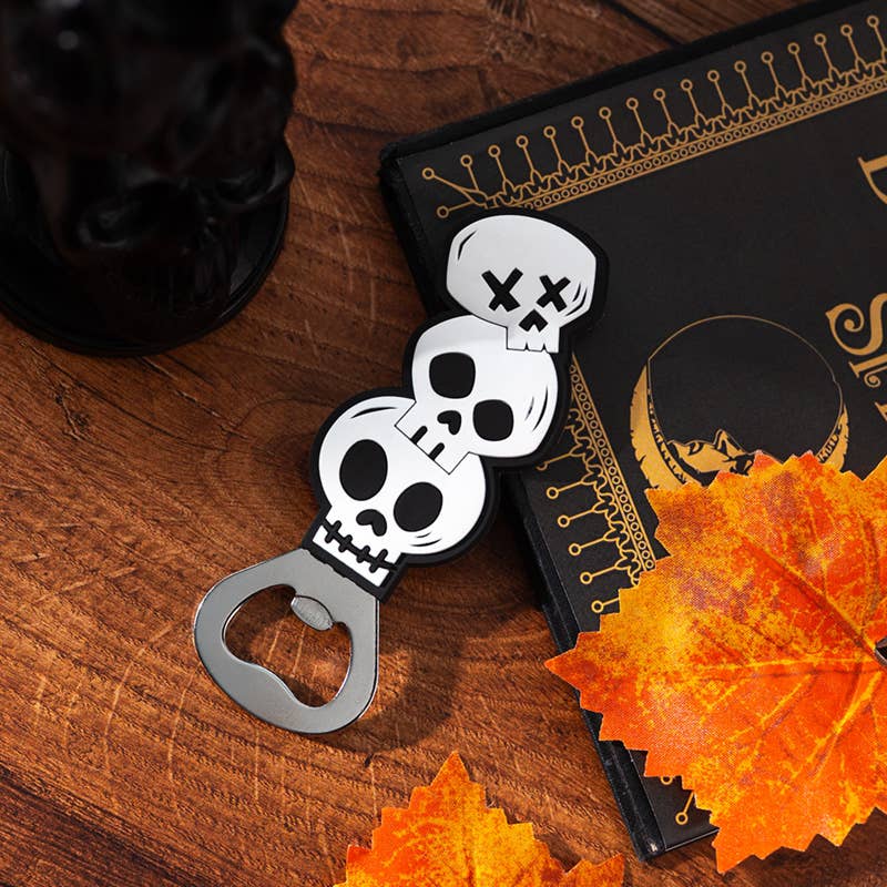 Kate's Clothing Spooky Skull Bottle Opener – Gothic PVC & Metal Tool