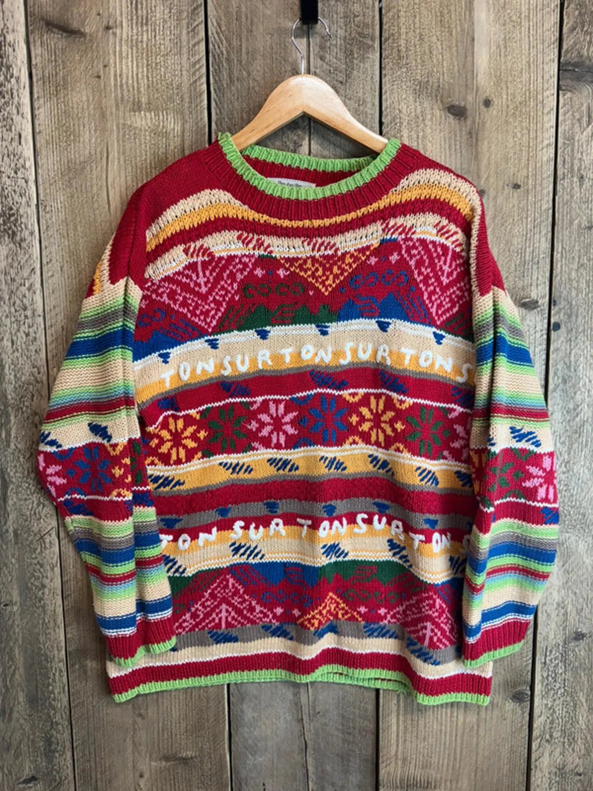 Vintage Ton Sur Ton knit jumper men’s women’s Christmas winter
