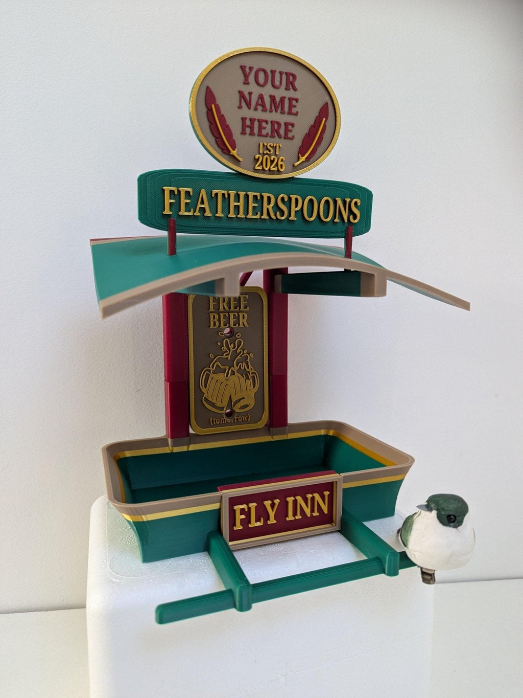 Chaddyverse Fly INN Personalised Bird Feeder – 3D Printed Garden Gift