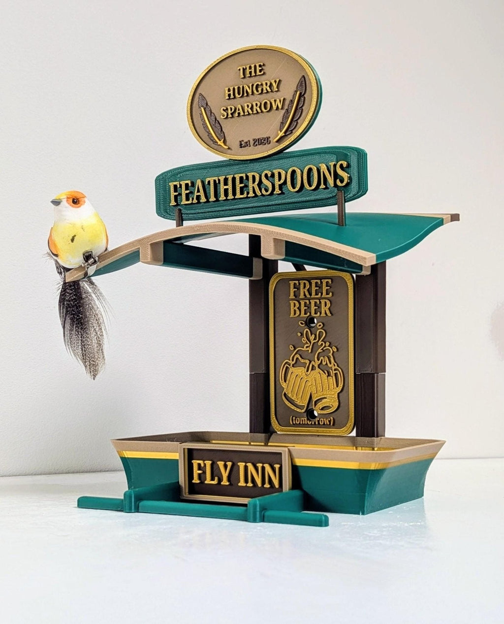 Chaddyverse Fly INN Personalised Bird Feeder – 3D Printed Garden Gift