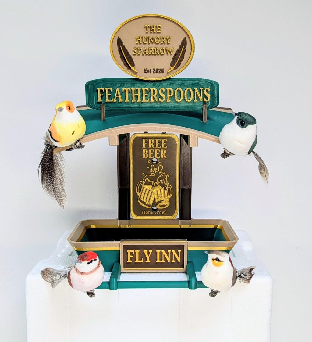 Chaddyverse Fly INN Personalised Bird Feeder – 3D Printed Garden Gift