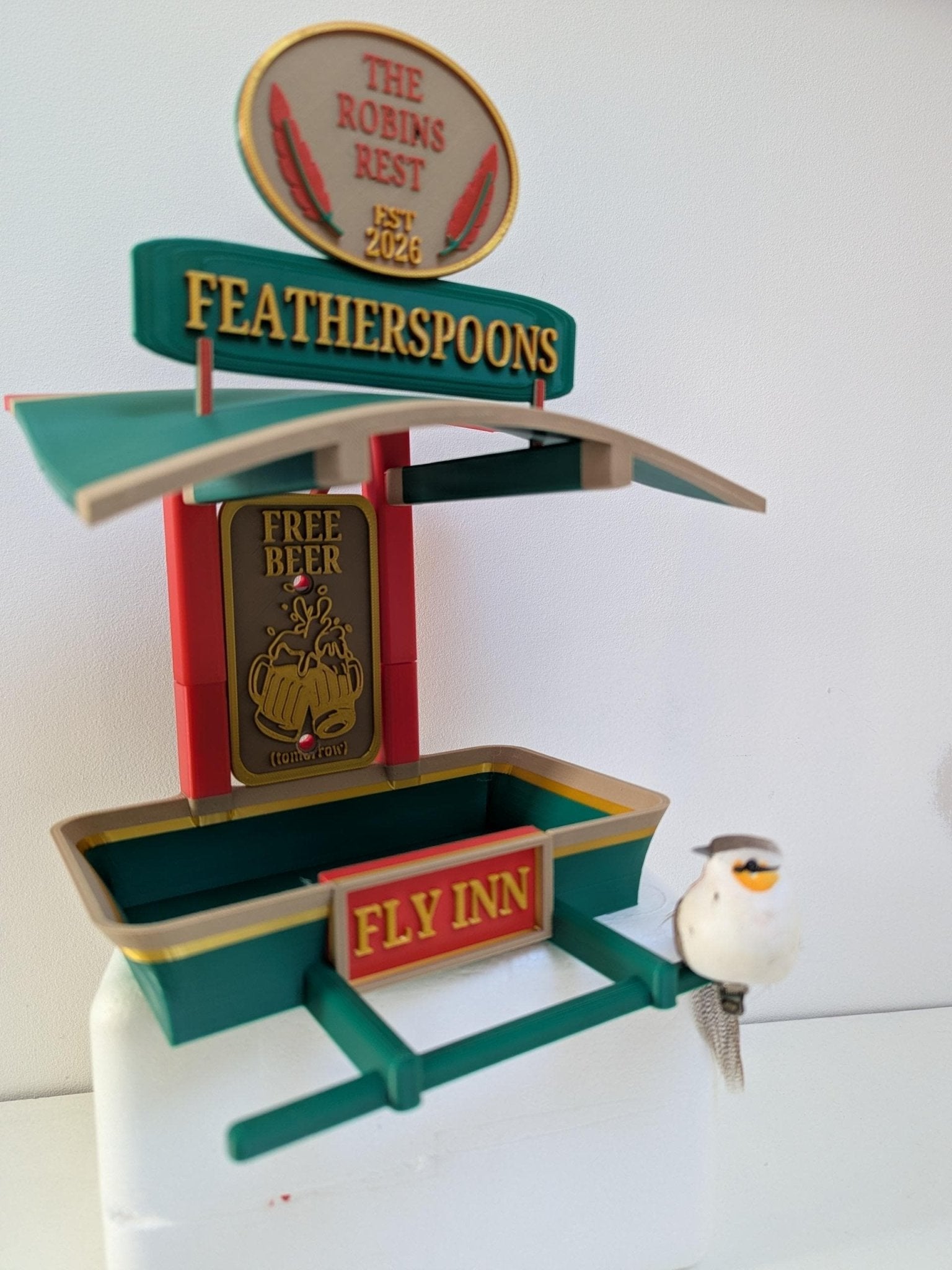 Chaddyverse Fly INN Personalised Bird Feeder – 3D Printed Garden Gift