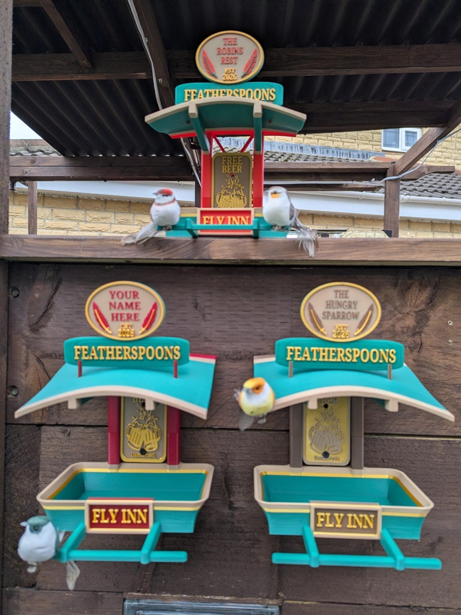 Chaddyverse Fly INN Personalised Bird Feeder – 3D Printed Garden Gift
