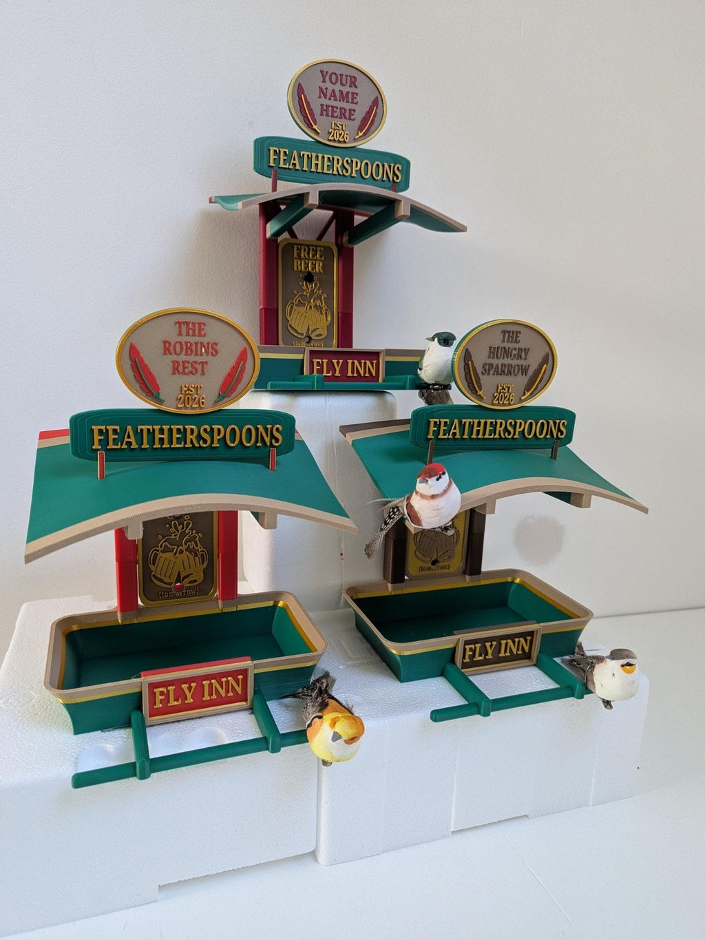 Chaddyverse Fly INN Personalised Bird Feeder – 3D Printed Garden Gift