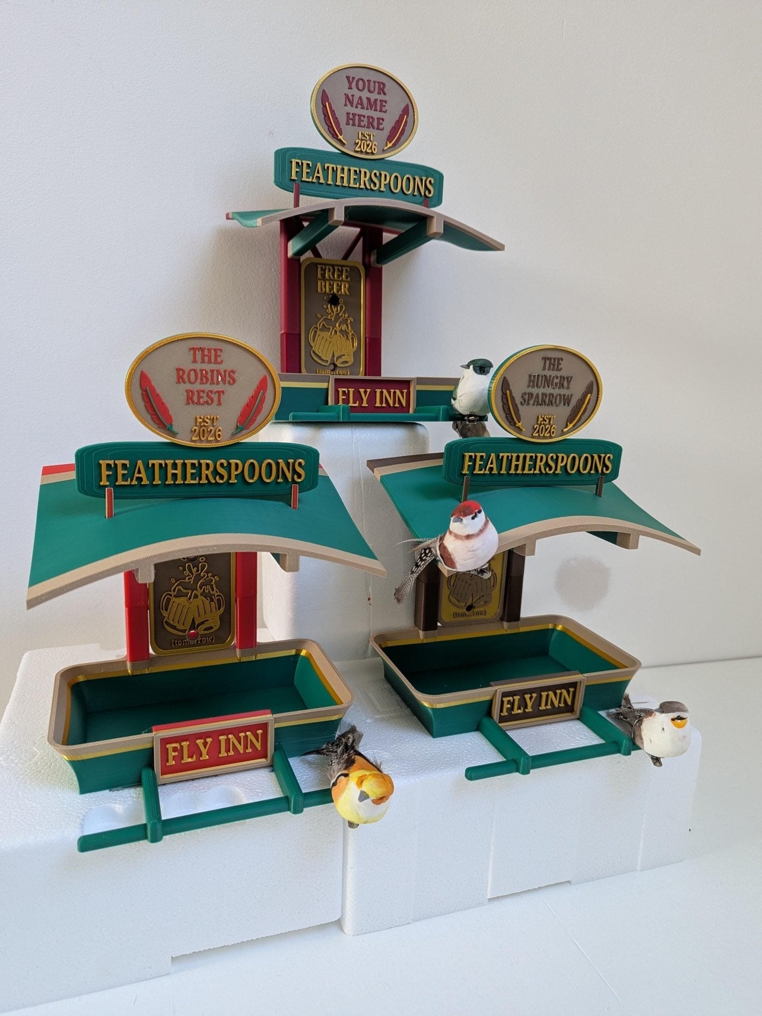 Chaddyverse Fly INN Personalised Bird Feeder – 3D Printed Garden Gift