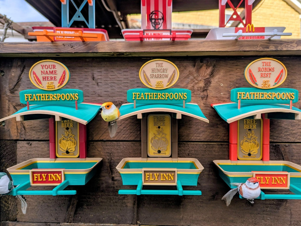 Chaddyverse Fly INN Personalised Bird Feeder – 3D Printed Garden Gift