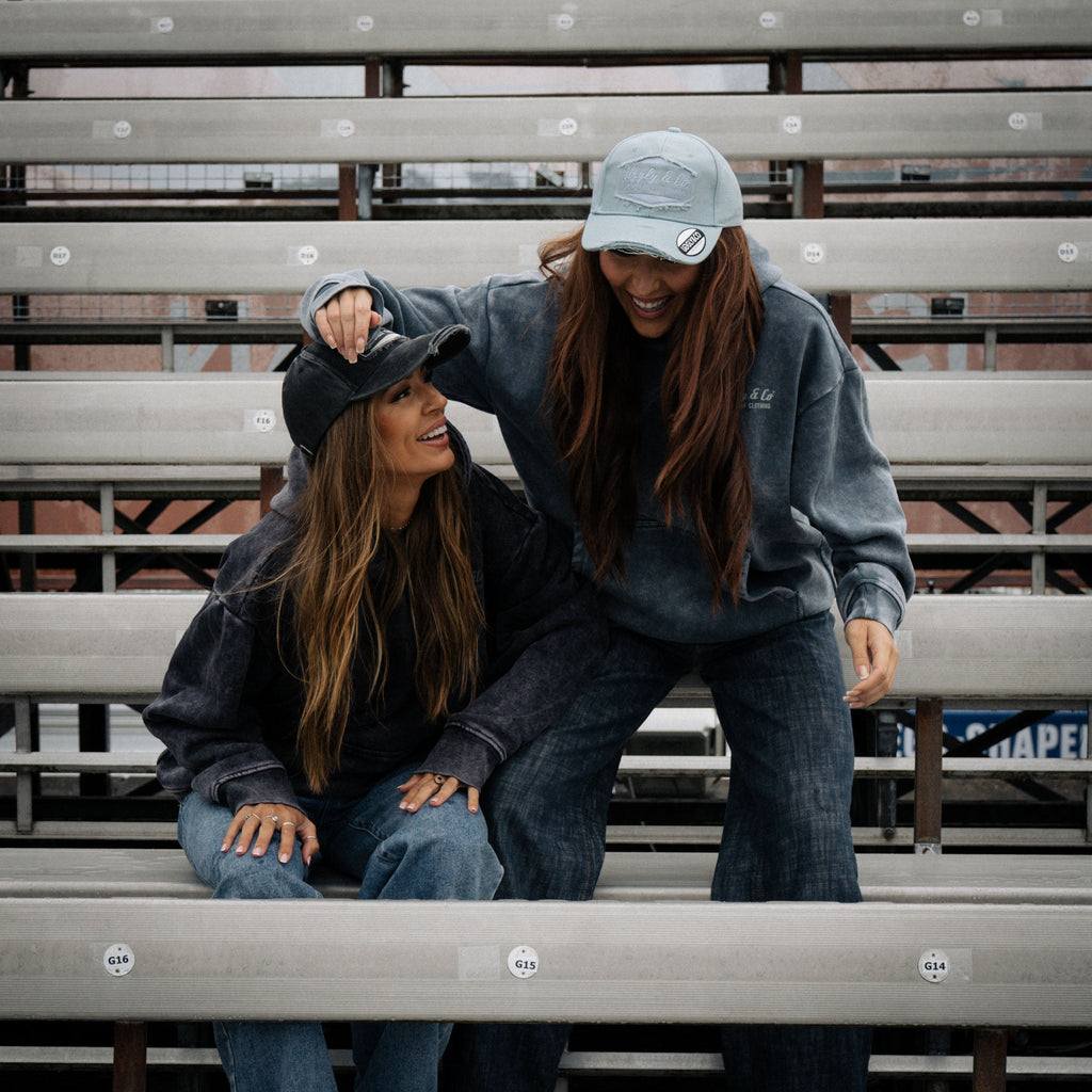 Uggly and Co Arctic Blue Diamond Vintage Cap – Acid Wash Distressed Hat