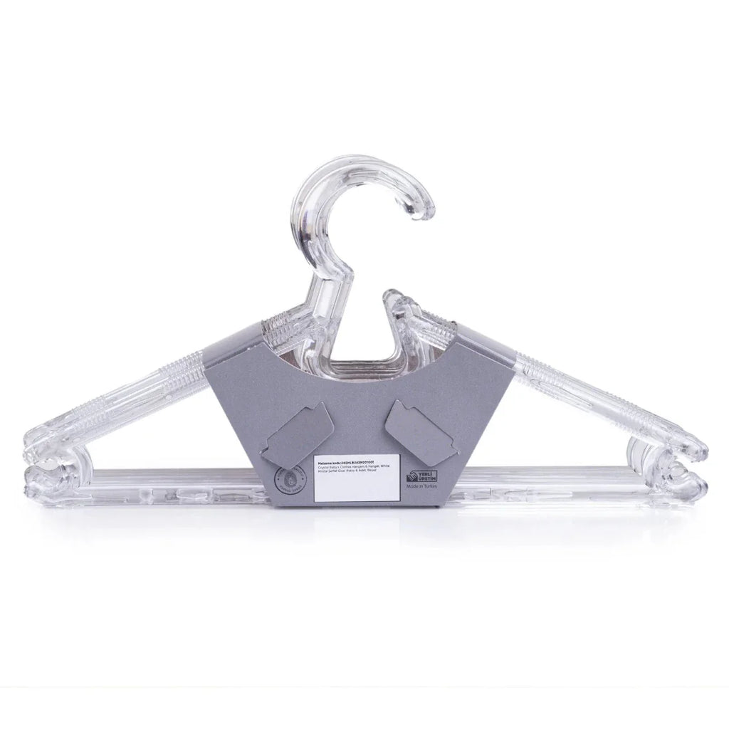 HelloBaby 6 Pack Crystal Transparent Baby Hangers - Transparent