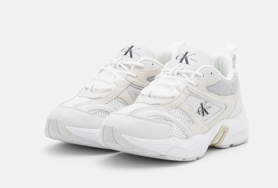 Calvin Klein Retro Tennis Trainers – Suede Mesh Platform Sneakers
