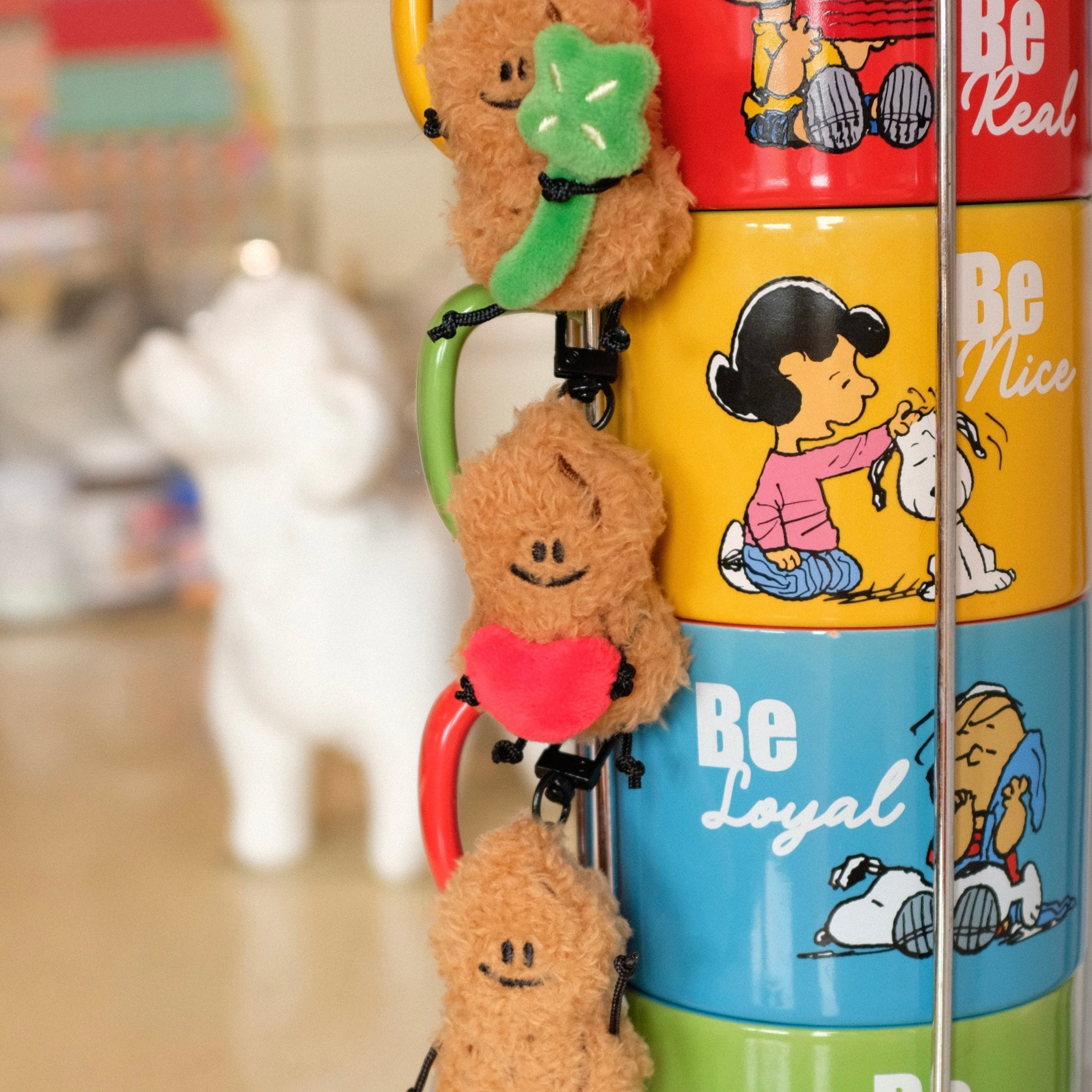 Mini Peanut Plush Keychain – Cute Smiling Bag Charm by Fickle Plan
