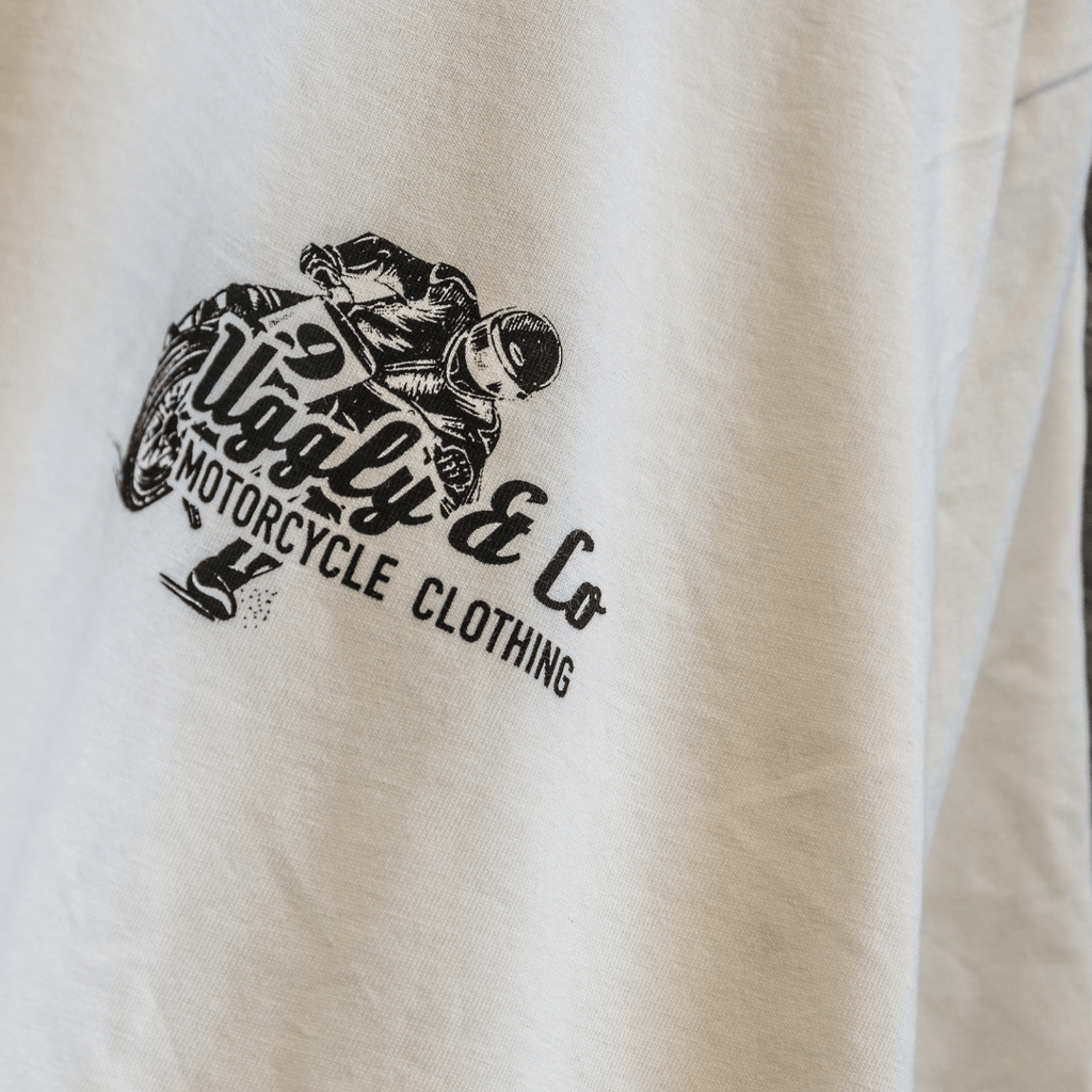 Uggly and Co Flattrack Tee – Vintage Graphic Heavyweight Cotton T-Shirt