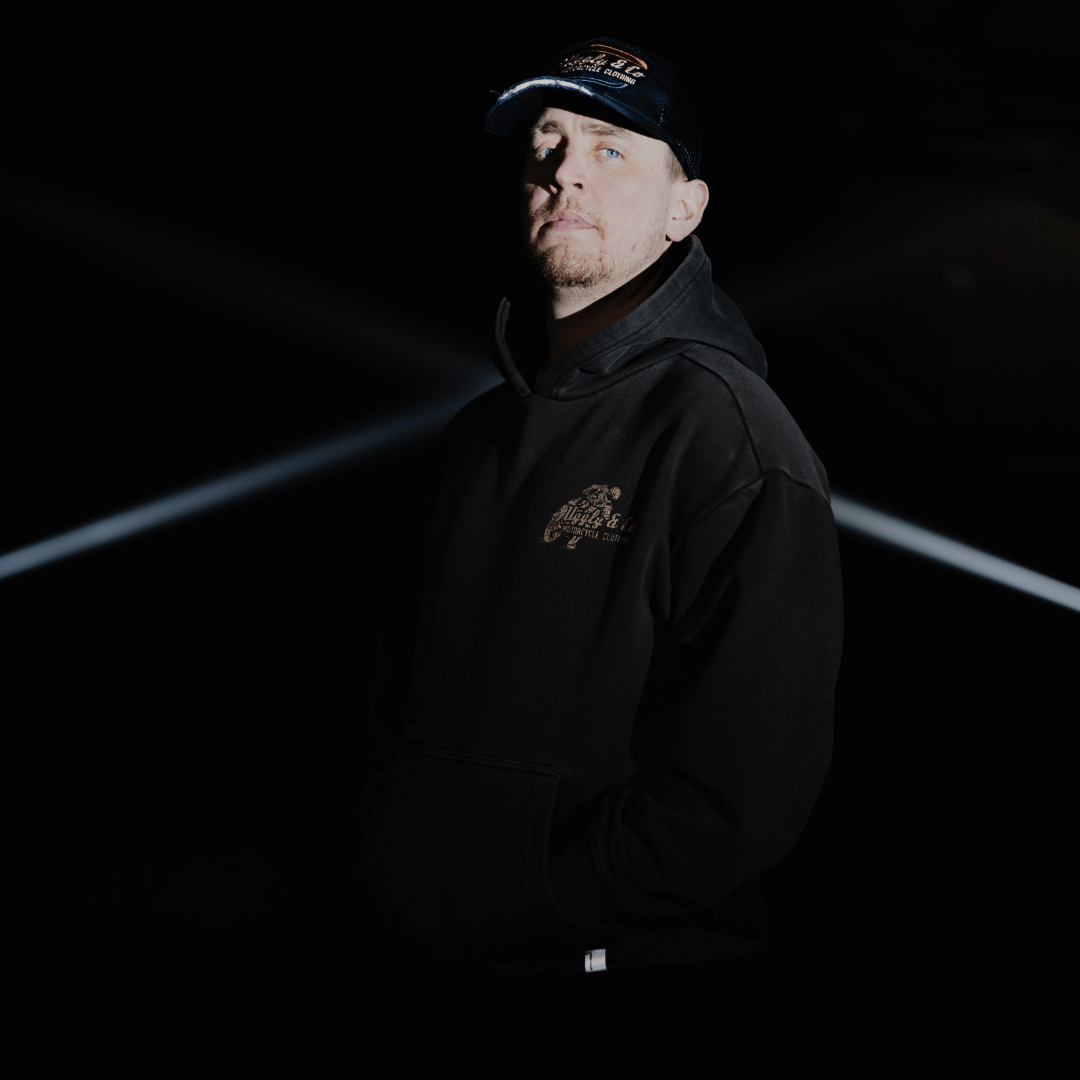 Uggly and Co Olive Flattrack Hoodie – Heavyweight Motorcycle Racing Gear