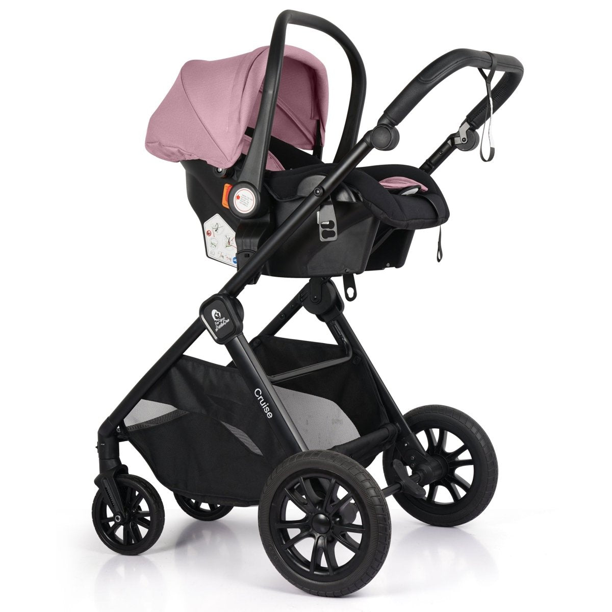 For Your Little One Cruise 3-in-1 Travel System with R129 Car Seat – Blush Rose