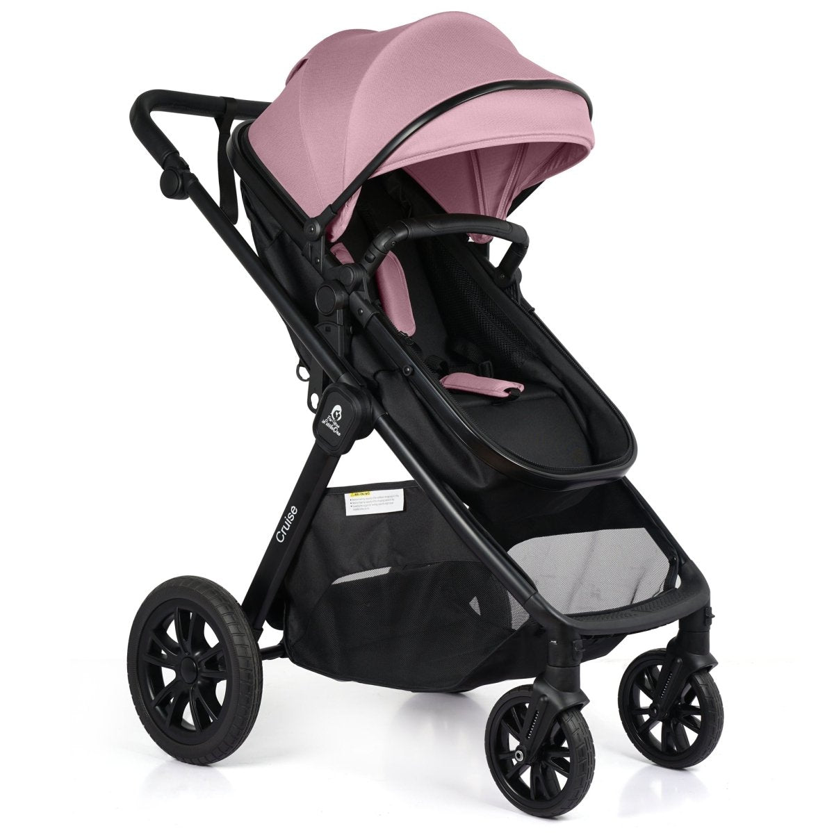 For Your Little One Cruise 3-in-1 Travel System with R129 Car Seat – Blush Rose
