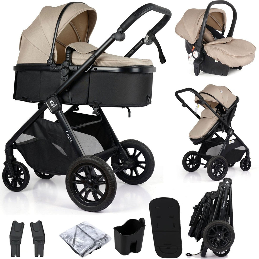 For Your Little One Cruise 3-in-1 Travel System with R129 Car Seat – Dune Beige