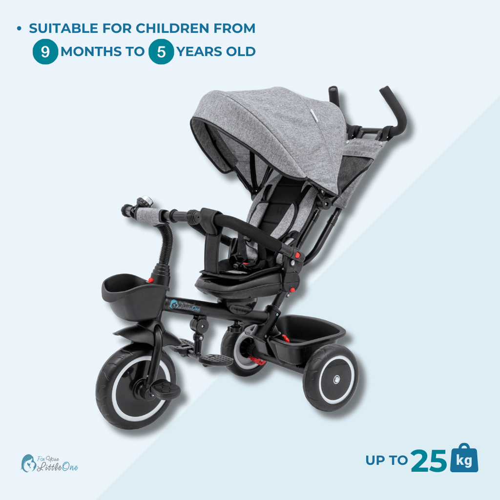 For Your Little One Trike V3 | 2-in-1 Stroller & Tricycle - Grey