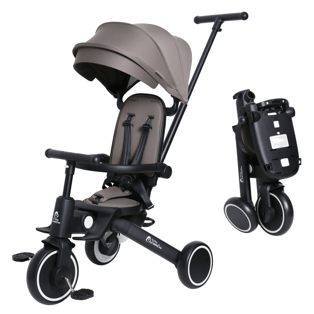 For Your Little One Xplor 6-in-1 Foldable Tricycle - Grey Olive