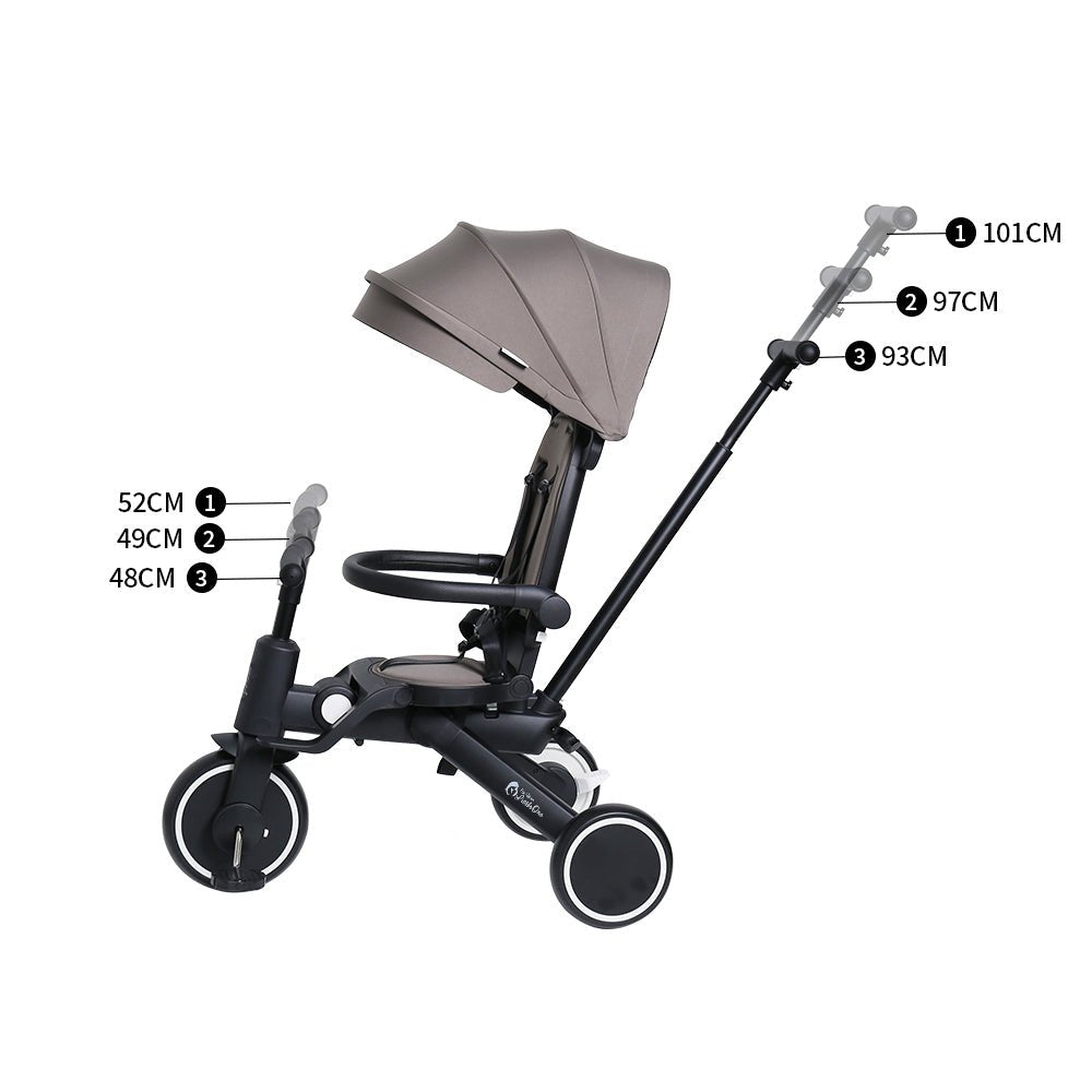 For Your Little One Xplor 6-in-1 Foldable Tricycle - Grey Olive