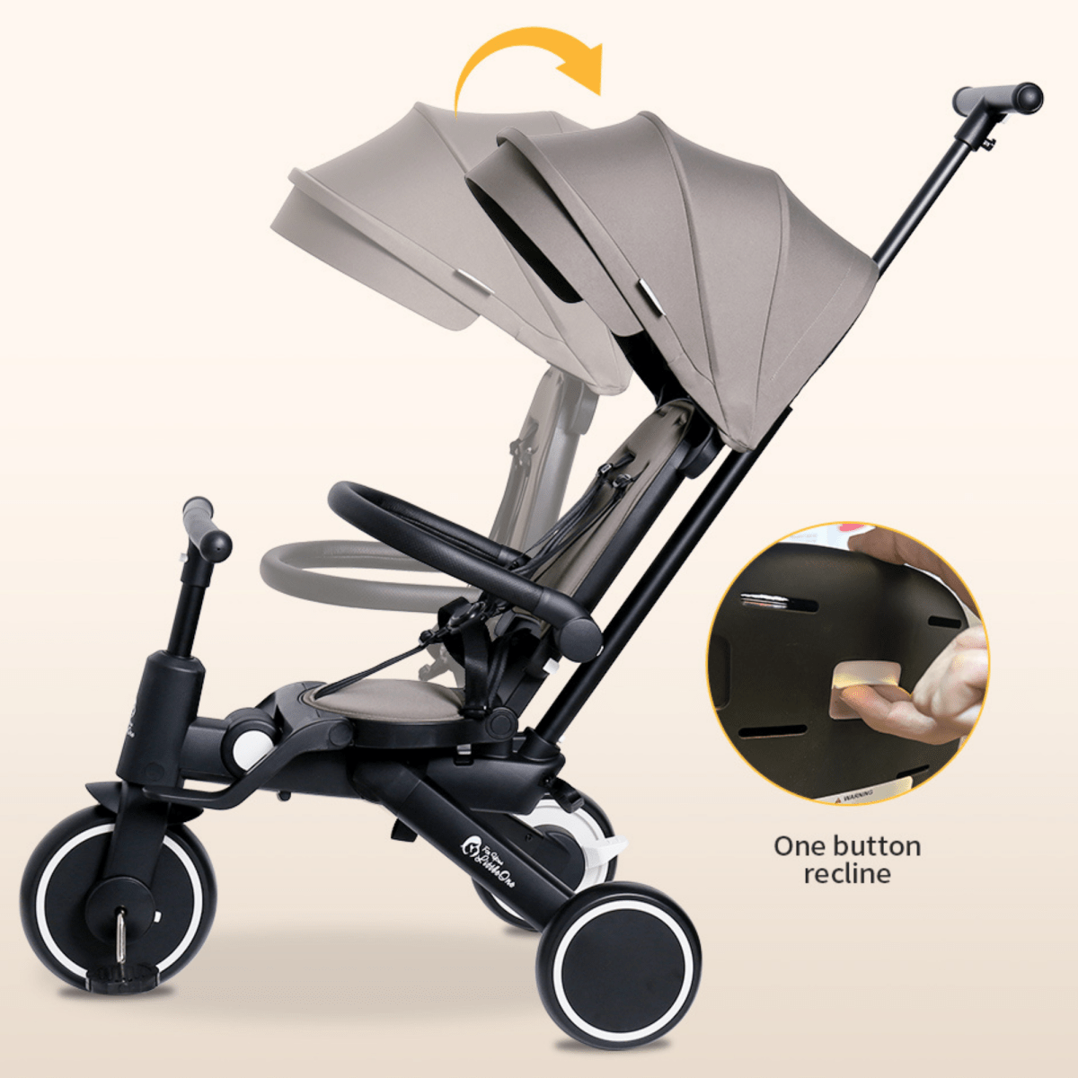 For Your Little One Xplor 6-in-1 Foldable Tricycle - Grey Olive