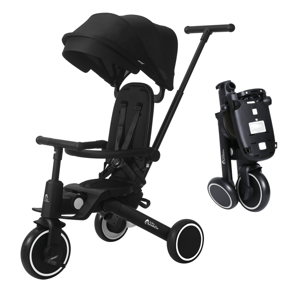 For Your Little One Xplor 6-in-1 Foldable Tricycle - Jet Black