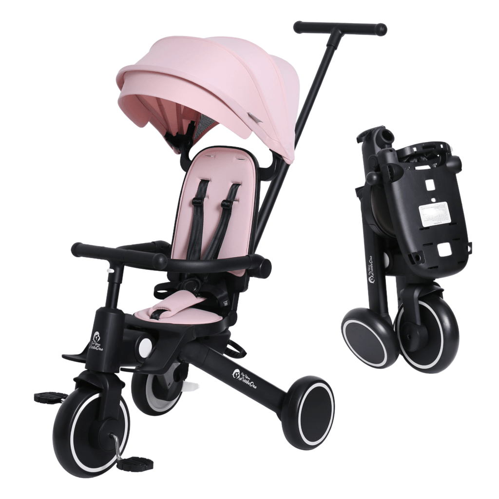 For Your Little One Xplor 6-in-1 Foldable Tricycle - Pastel Pink