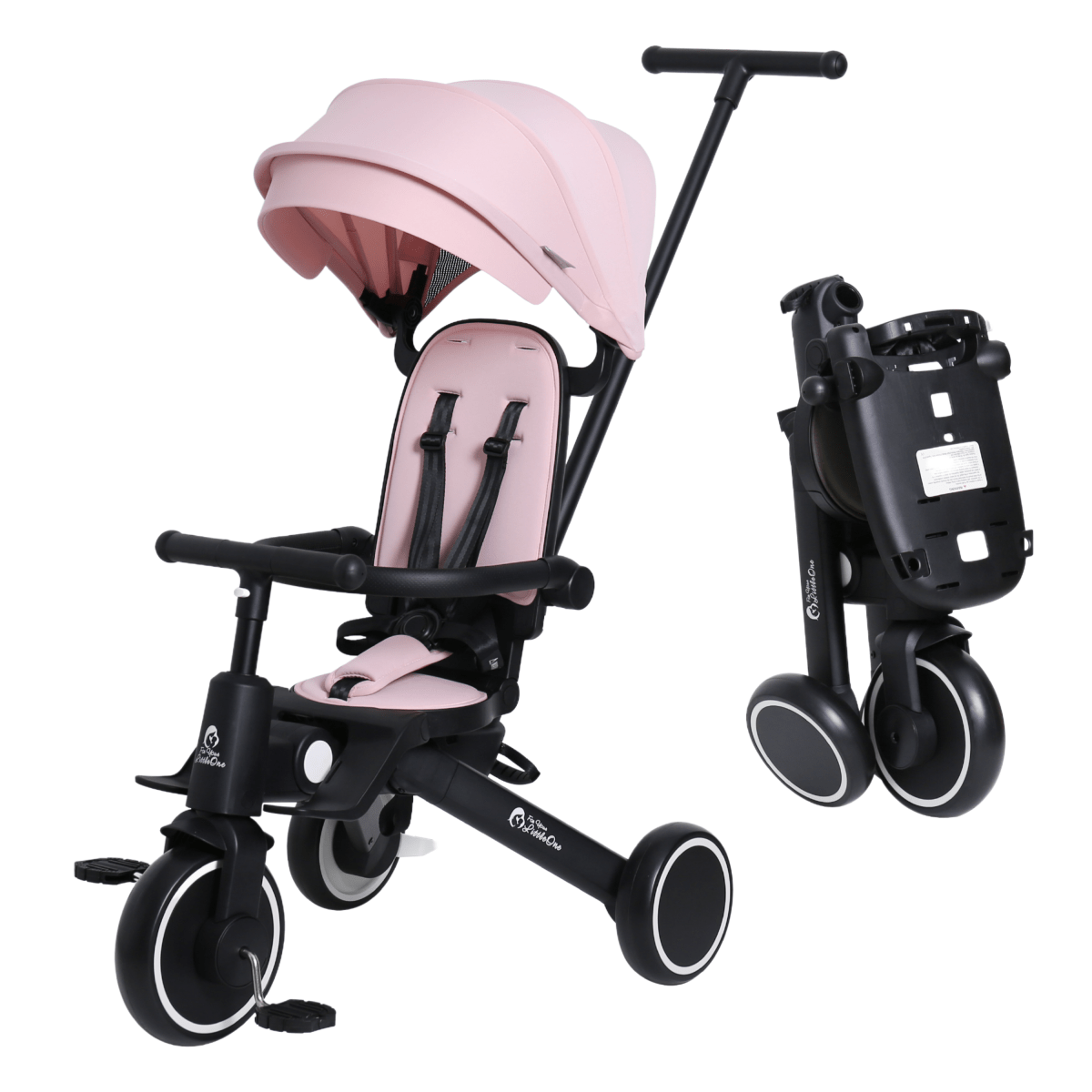 For Your Little One Xplor 6-in-1 Foldable Tricycle - Pastel Pink