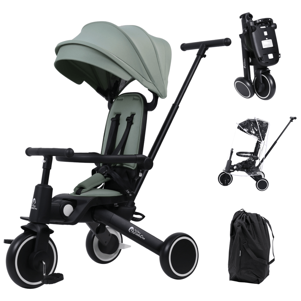 Foryourlittleone Xplor Plus 8-in-1 Foldable Stroller Trike - Green