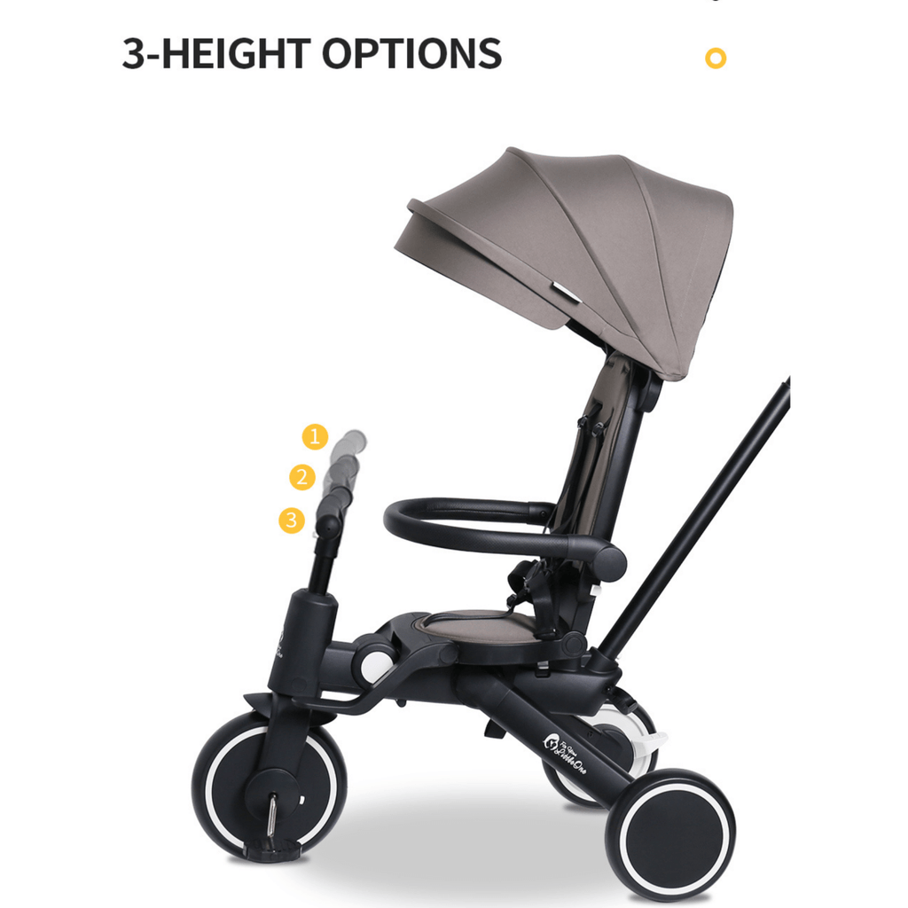 For Your Little One Xplor 6-in-1 Foldable Trike & Stroller - Grey Olive