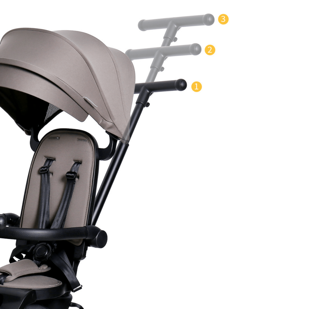 For Your Little One Xplor Plus 6-in-1 Foldable Tricycle - Jet Black