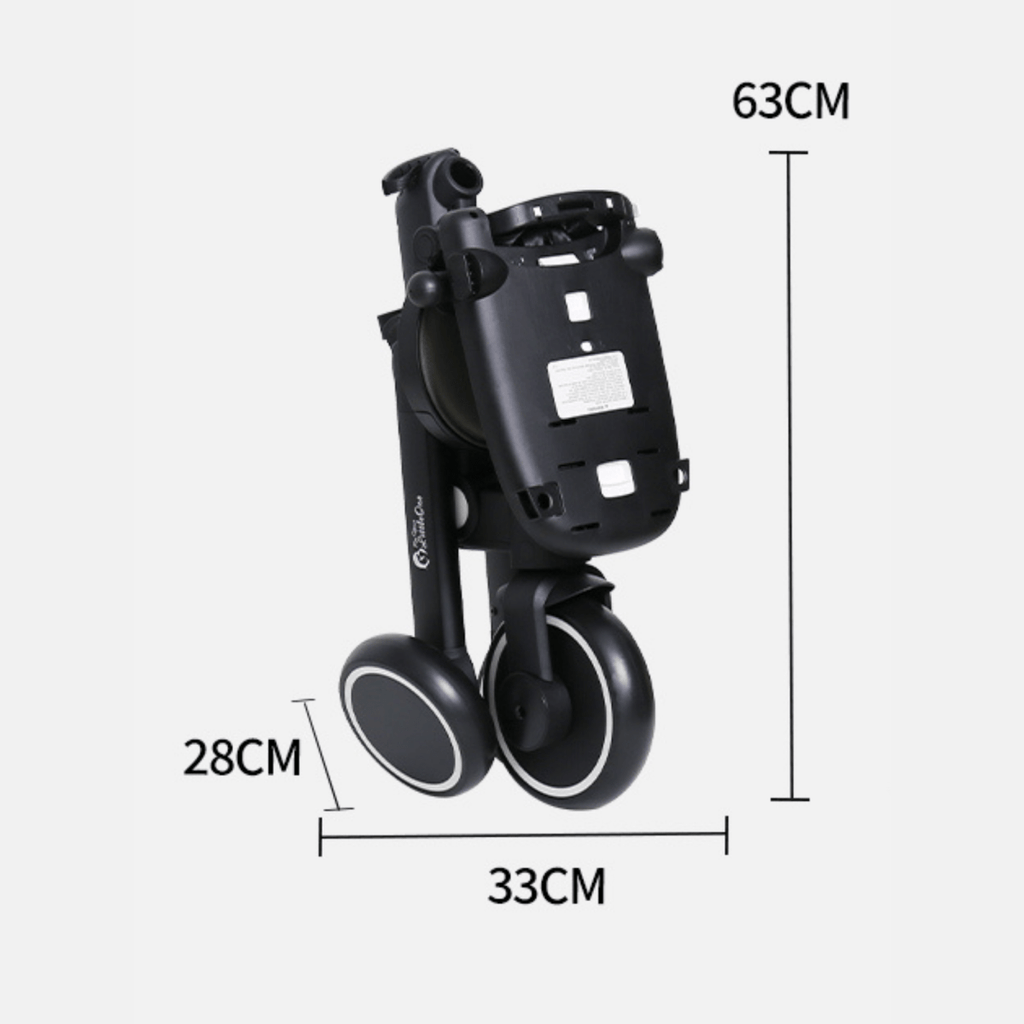 For Your Little One Xplor Plus 6-in-1 Foldable Tricycle - Jet Black