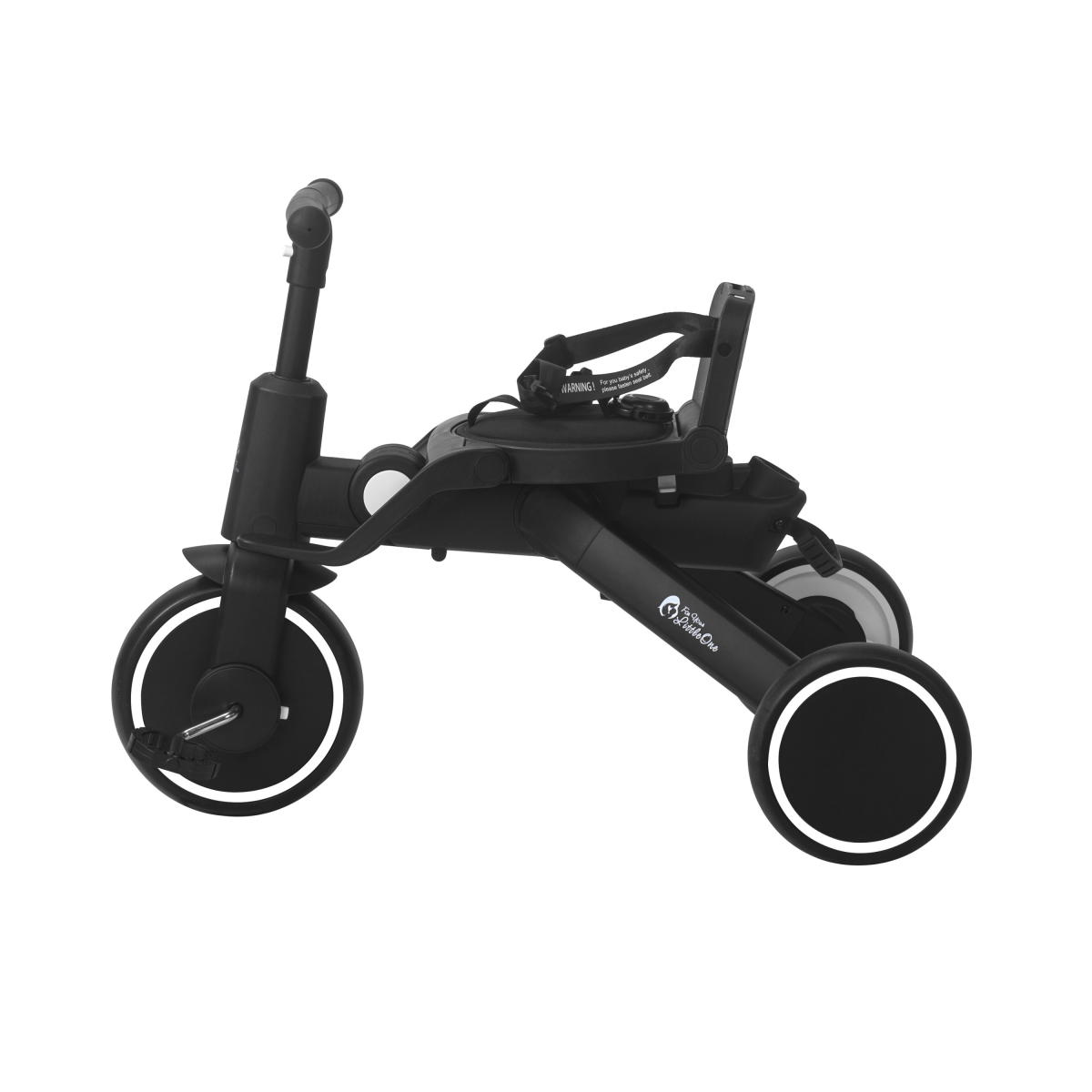 For Your Little One Xplor Plus 6-in-1 Foldable Tricycle - Jet Black
