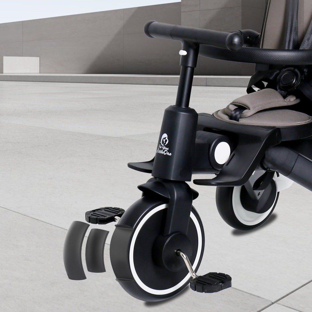For Your Little One Xplor 8-in-1 Foldable Tricycle - Jet Black (10m-4y)