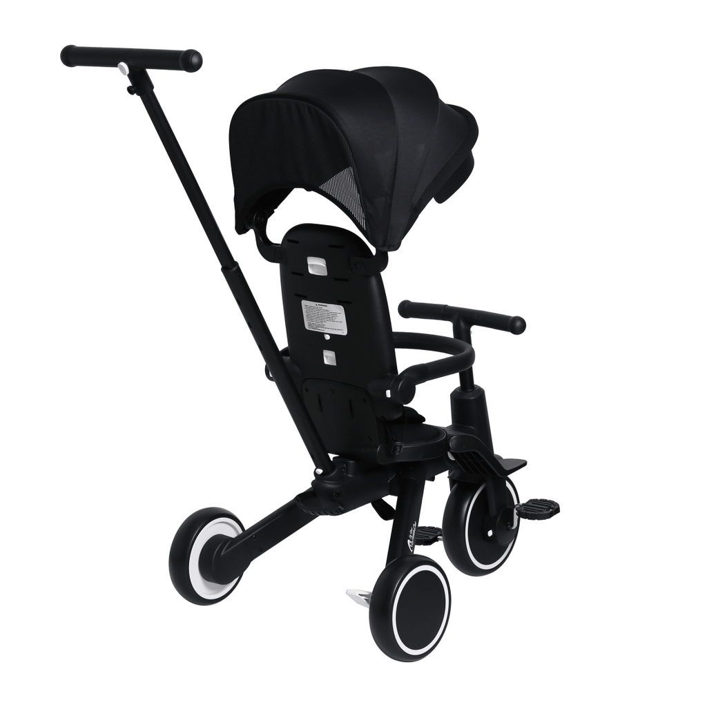 For Your Little One Xplor 8-in-1 Foldable Tricycle - Jet Black (10m-4y)