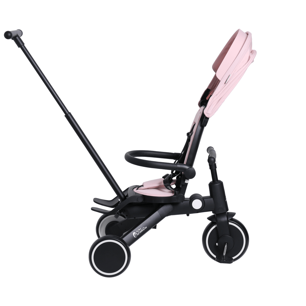 For Your Little One Xplor 6-in-1 Foldable Trike - Pastel Pink