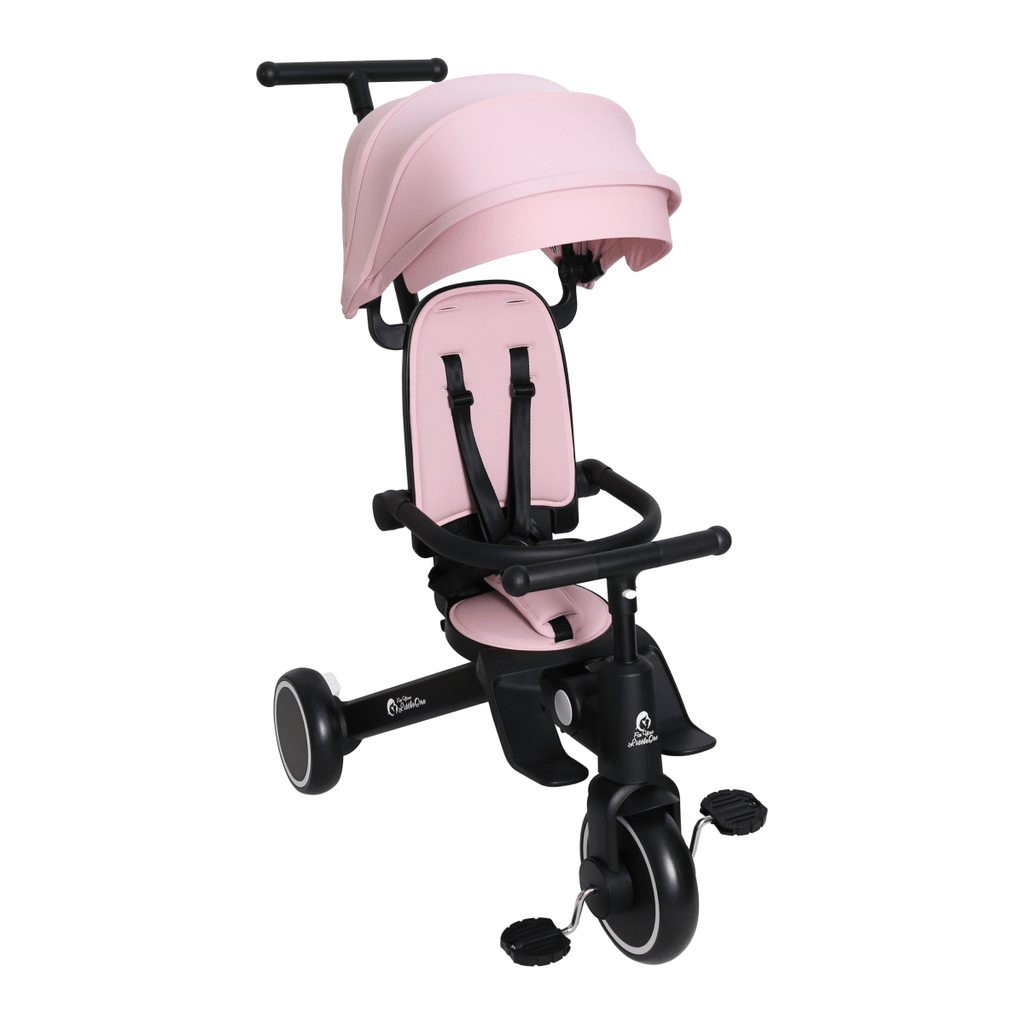 For Your Little One Xplor Plus 6-in-1 Foldable Trike - Pastel Pink