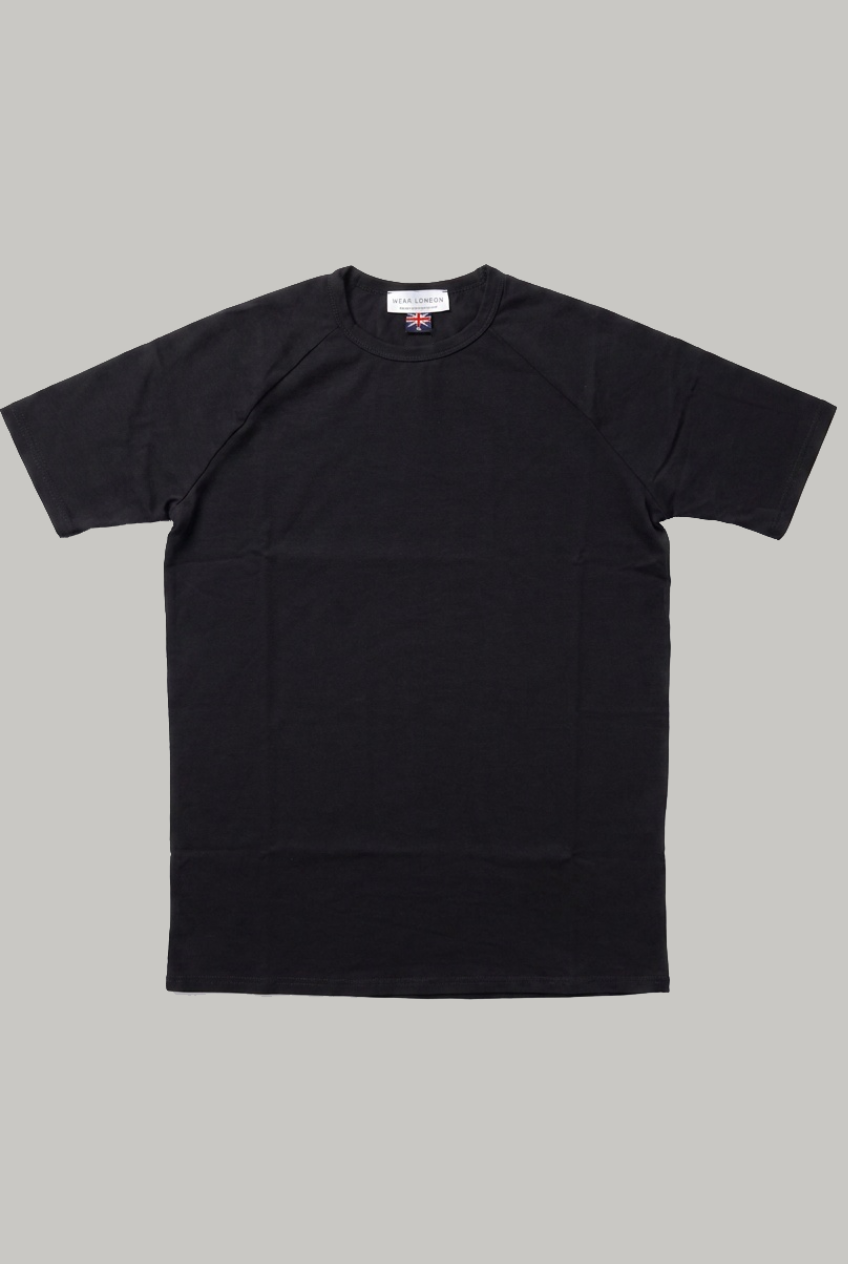 Hoxton Raglan Sleeve Fitted T-shirt - Black