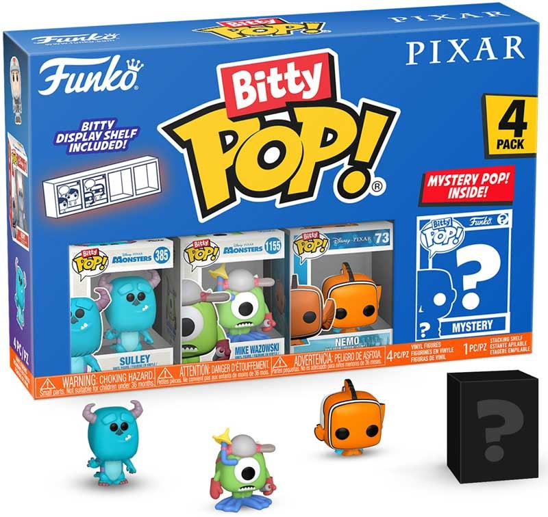 Funko Bitty Pop! Pixar 4-Pack Vinyl Figures – Monsters Inc. Set