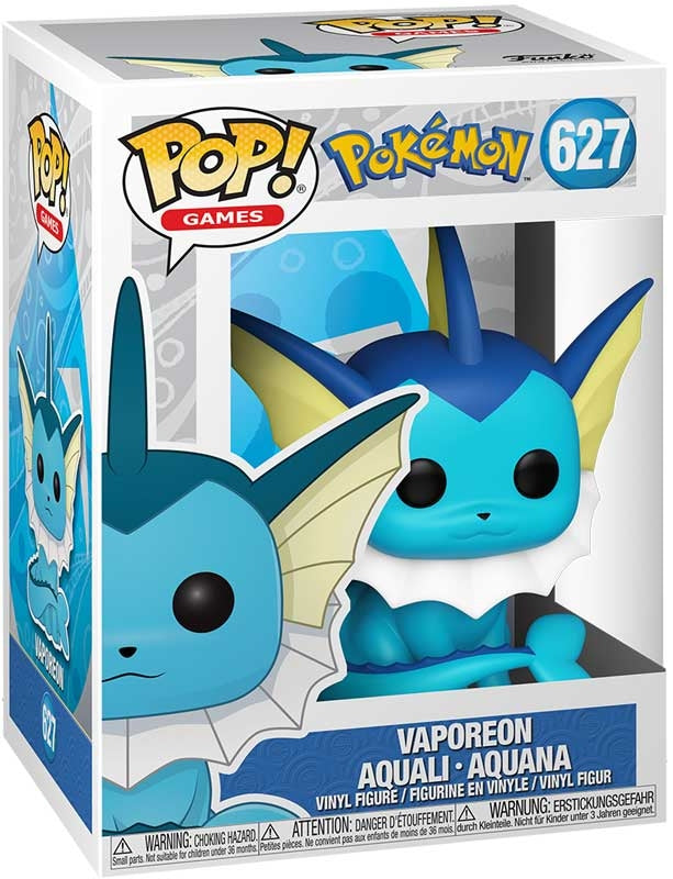 Funko Pop! Games: Pokemon Vaporeon Vinyl Figure - 3.5-Inch Collectible