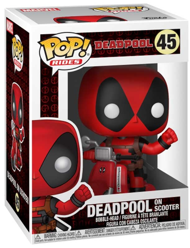 Funko Pop Marvel: Deadpool on Scooter Vinyl Figure - 4-Inch Bobblehead