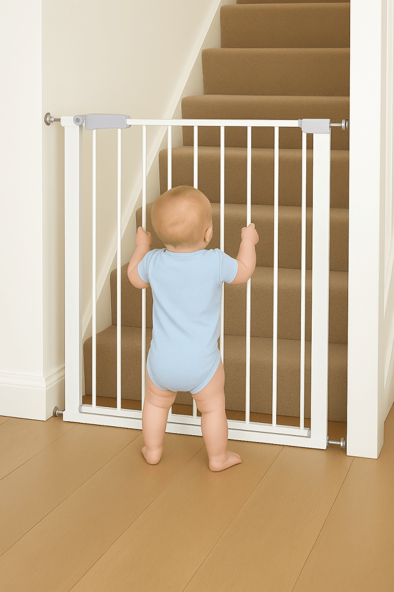 For Your Little One FYLO Extra Wide Baby Safety Stair Gate | Pressure Fit
