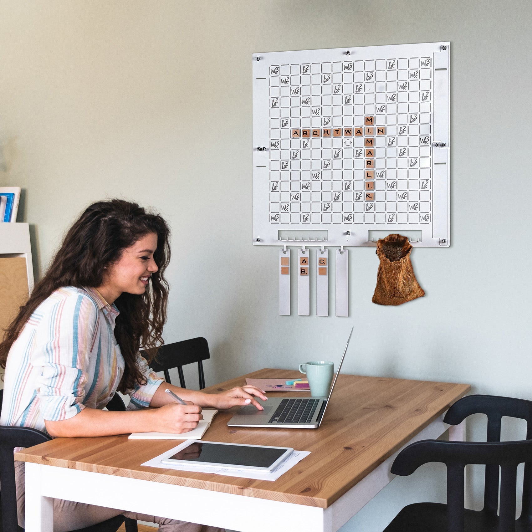 White Words Wall Game