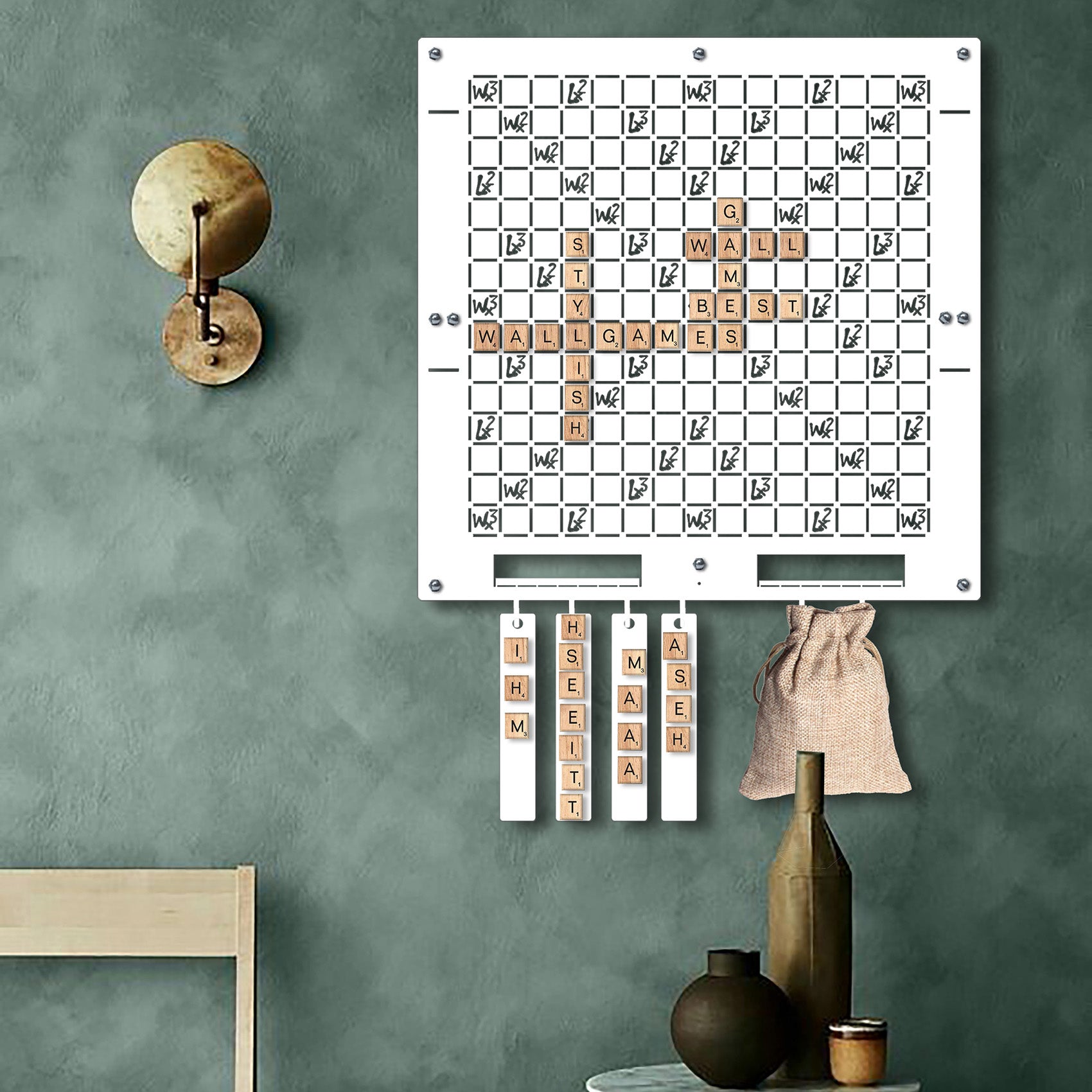 White Words Wall Game