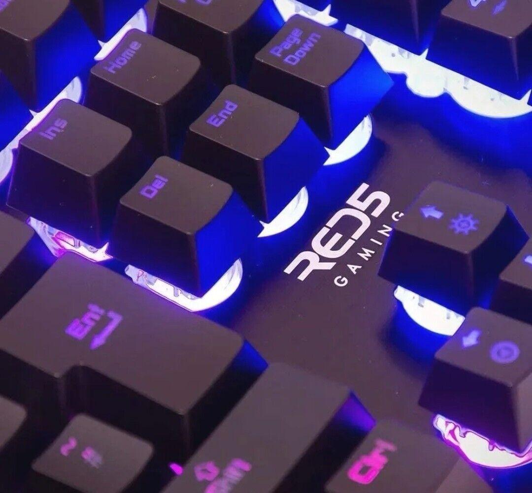 Massive Discounts Red 5 Orbit RGB Backlit Ergonomic Gaming Keyboard