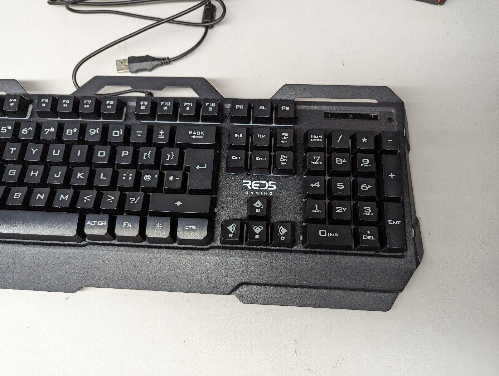 Massive Discounts Red 5 Orbit RGB Backlit Ergonomic Gaming Keyboard