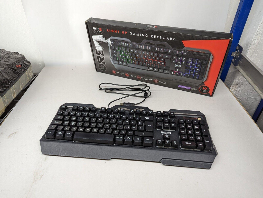 Massive Discounts Red 5 Orbit RGB Backlit Ergonomic Gaming Keyboard