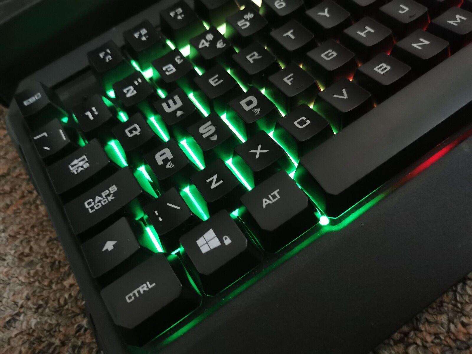 Massive Discounts Red 5 Orbit RGB Backlit Ergonomic Gaming Keyboard