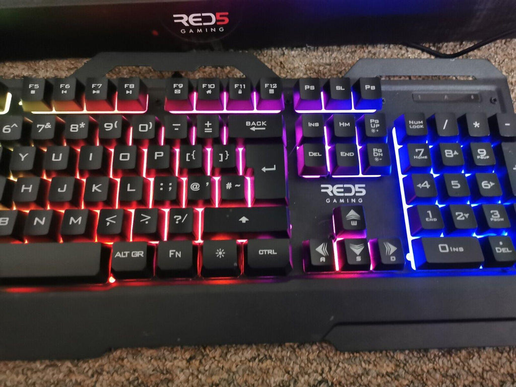 Massive Discounts Red 5 Orbit RGB Backlit Ergonomic Gaming Keyboard