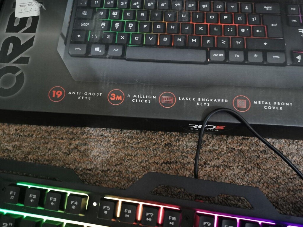 Massive Discounts Red 5 Orbit RGB Backlit Ergonomic Gaming Keyboard