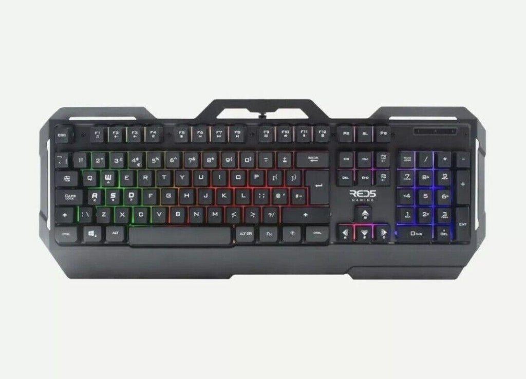 Massive Discounts Red 5 Orbit RGB Backlit Ergonomic Gaming Keyboard