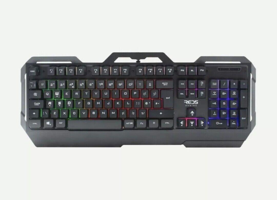 Massive Discounts Red 5 Orbit RGB Backlit Ergonomic Gaming Keyboard